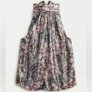 NWT J.Crew Collection Silk Blend Tie-Neck Top in Shimmering Floral Jacquard XS
